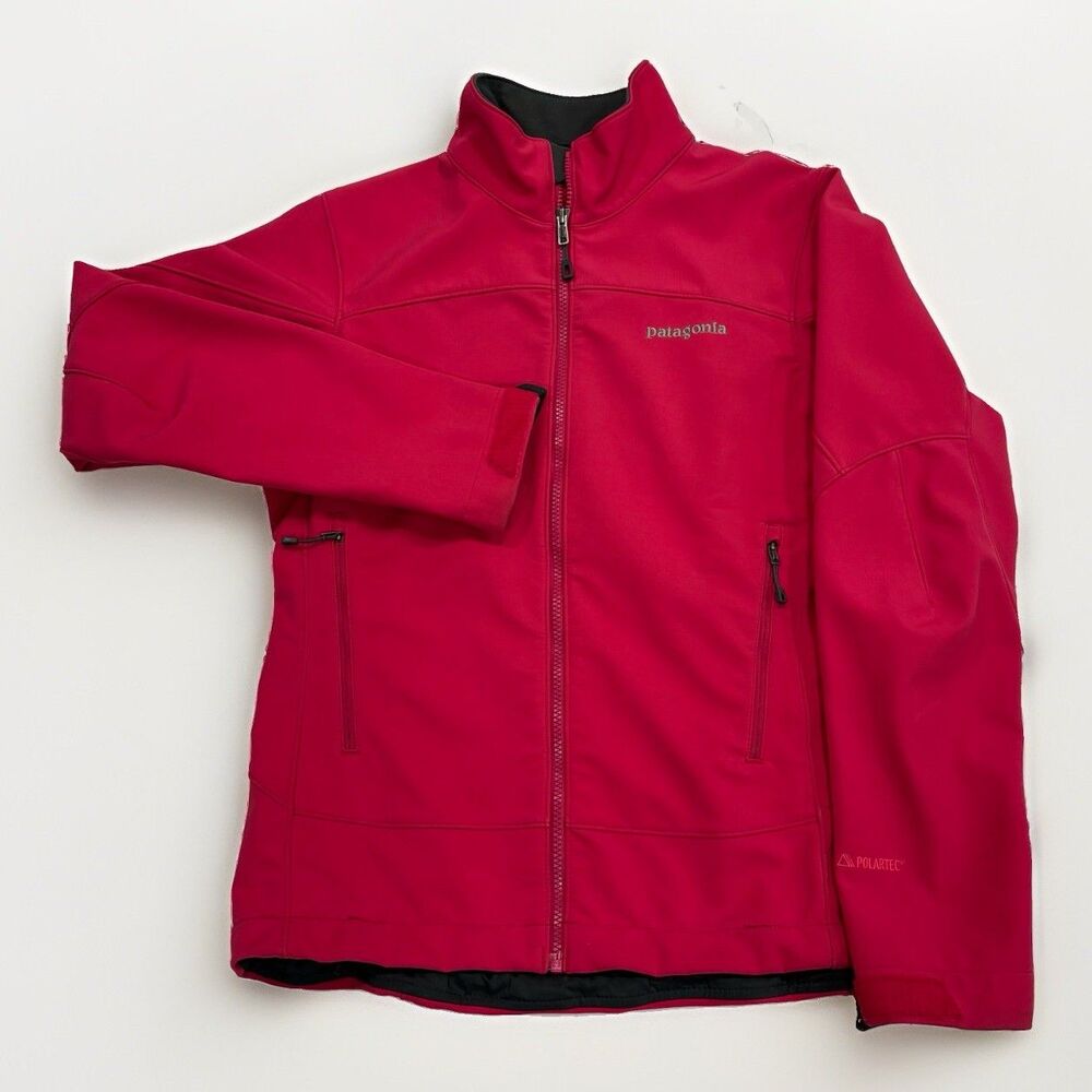 Patagonia Jacket Womens Size Medium Adze Soft Shell Hot Pink Polartec